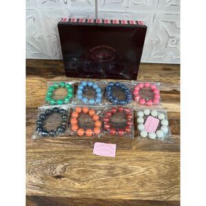 Friends Collection By Gerold Miller Iridescent Bead Stretch Bracelet Set New